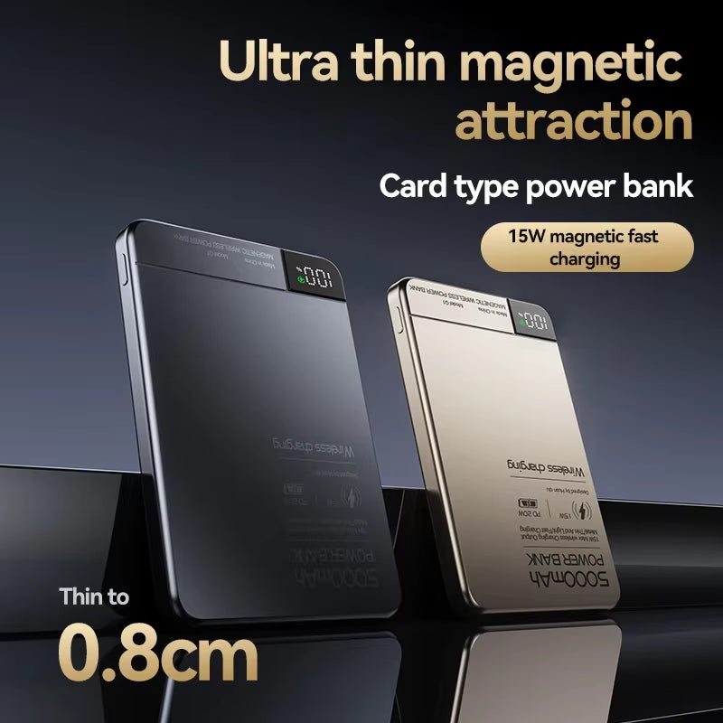 Xiaomi High Quality Alloy 10000Mah Fast Charger Power Bank with Battery Powerbank Magnetic Wireless Phone Charger for Magsafe
