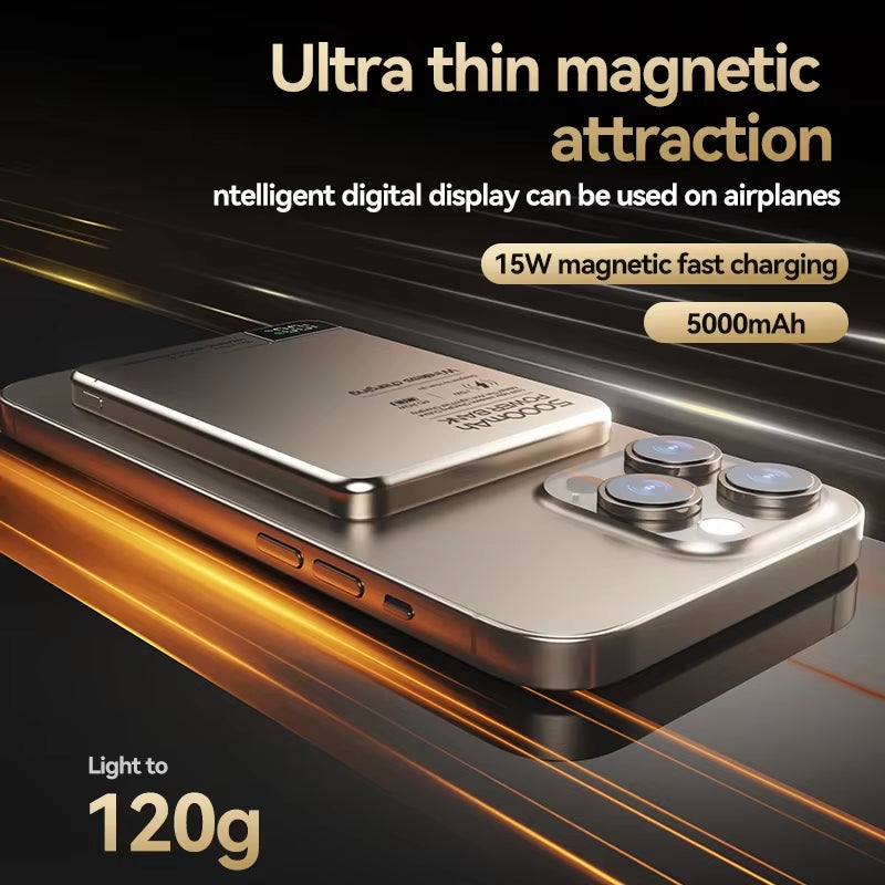 Xiaomi High Quality Alloy 10000Mah Fast Charger Power Bank with Battery Powerbank Magnetic Wireless Phone Charger for Magsafe