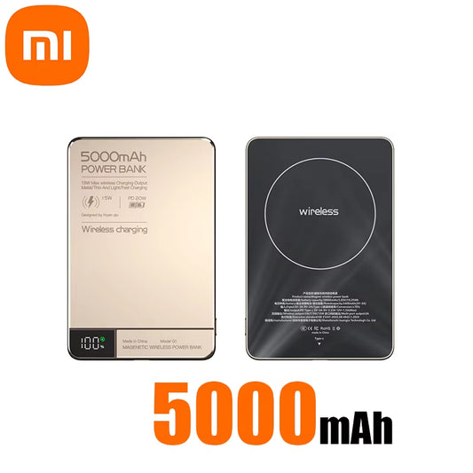 Xiaomi High Quality Alloy 10000Mah Fast Charger Power Bank with Battery Powerbank Magnetic Wireless Phone Charger for Magsafe