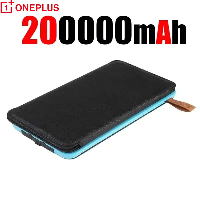 200000Mah Solar Powerbank Portable Folding Solar Panel USB Output Fast Charging Outdoor Camping Waterproof Sun Powerbank