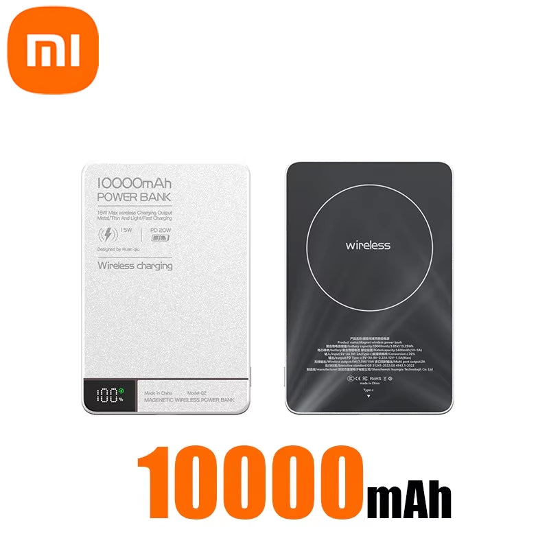 Xiaomi High Quality Alloy 10000Mah Fast Charger Power Bank with Battery Powerbank Magnetic Wireless Phone Charger for Magsafe
