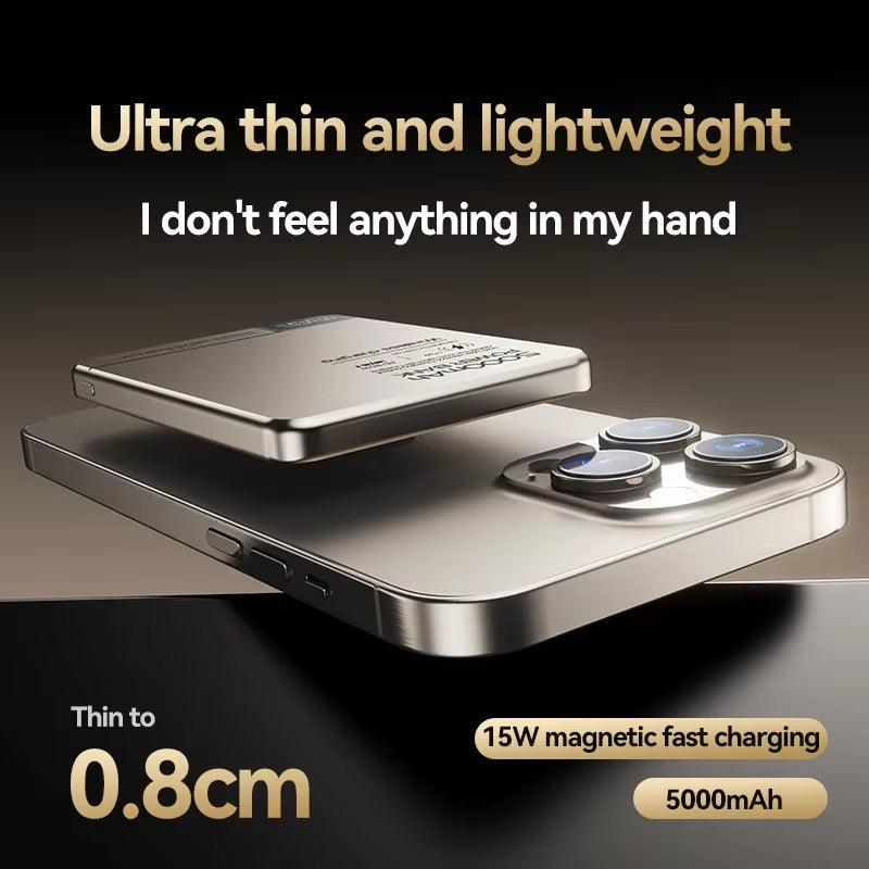 Xiaomi High Quality Alloy 10000Mah Fast Charger Power Bank with Battery Powerbank Magnetic Wireless Phone Charger for Magsafe