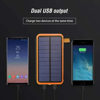 200000Mah Solar Powerbank Portable Folding Solar Panel USB Output Fast Charging Outdoor Camping Waterproof Sun Powerbank