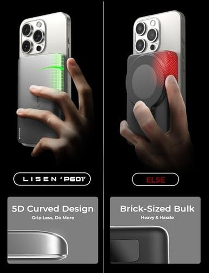 0.3‘’ Ultra Slim Magsafe Portable Charger Iphone,5000Mah Wireless Card Slim